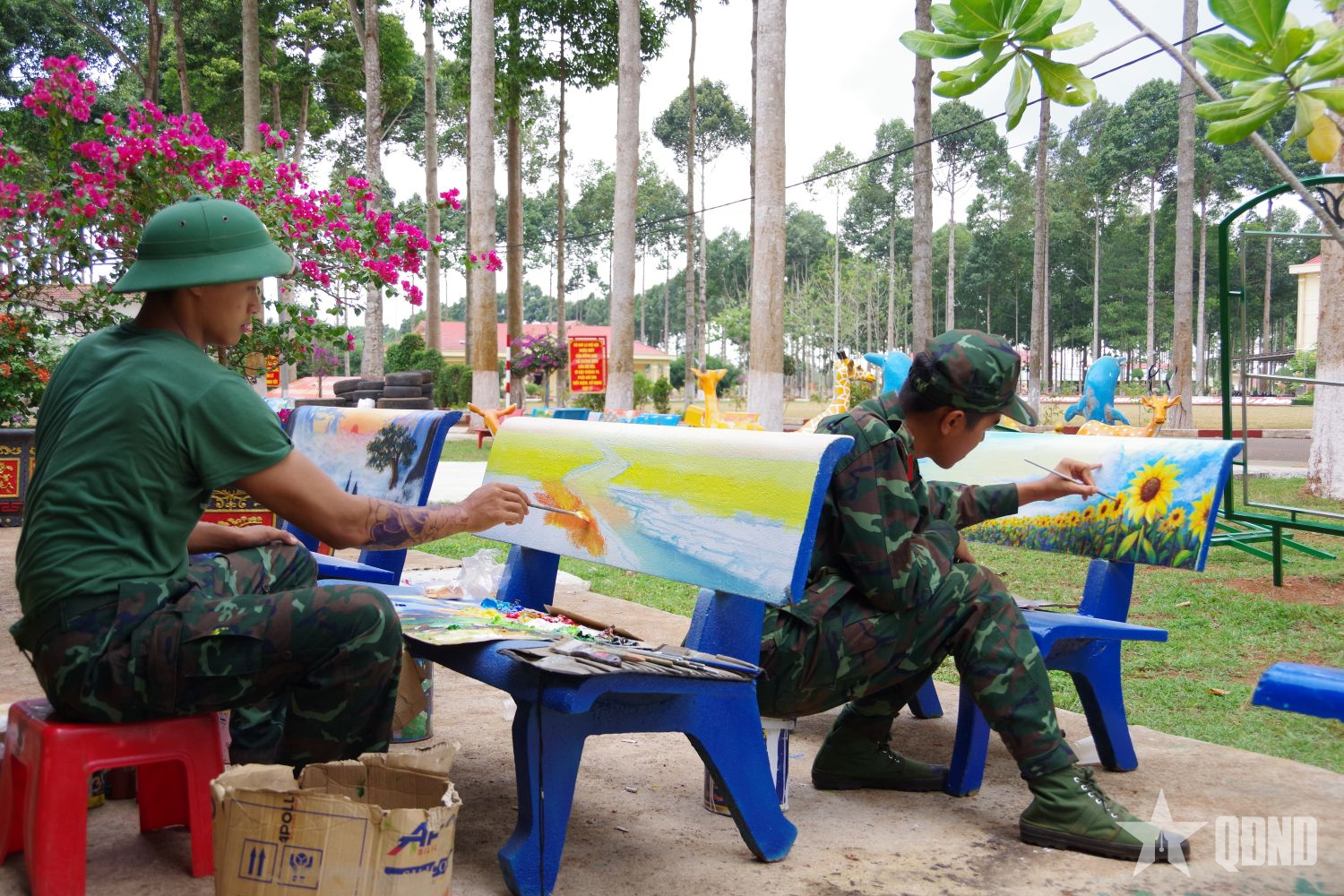 Phát huy mọi nguồn lực trong xây dựng, củng cố doanh trại chính quy, xanh, sạch, đẹp